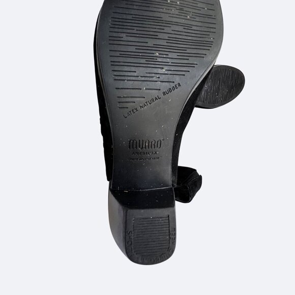 Munro NAKITA Leather Suede Boot Bootie Size 7.5M Black Heel Open Retail $220 EUC - Picture 10 of 10